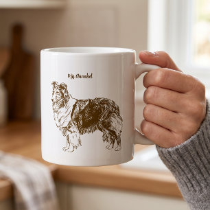 Custom Rough Collie Dog Breed Coffee Mug