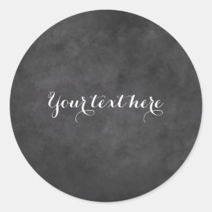 Custom round blackboard chalkboard wedding sticker