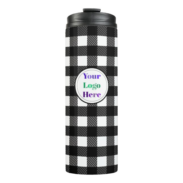 Custom Round Business Logo Corporate Promotional  Thermal Tumbler (Front)