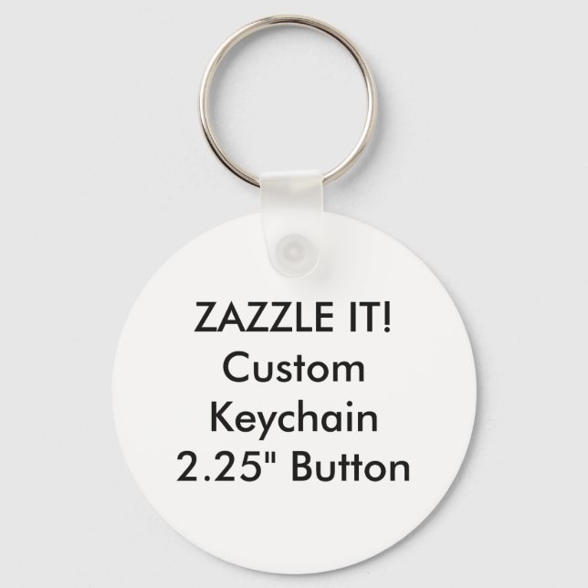 Custom Round Button Keychain Key Ring Blank (Front)