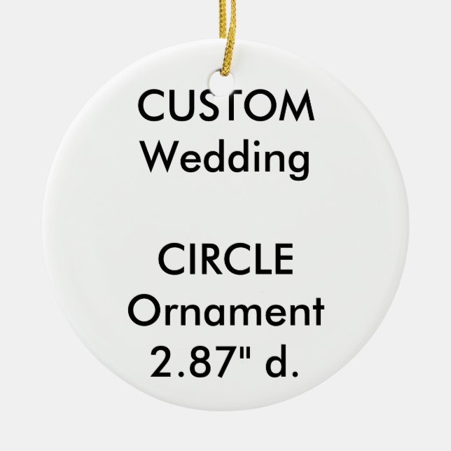 Custom ROUND Ceramic Hanging Ornament Decoration (Front)