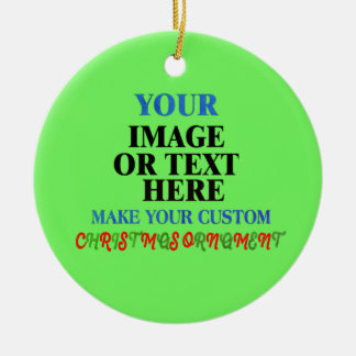 Custom Round Ceramic Ornament - 2-Sided Design