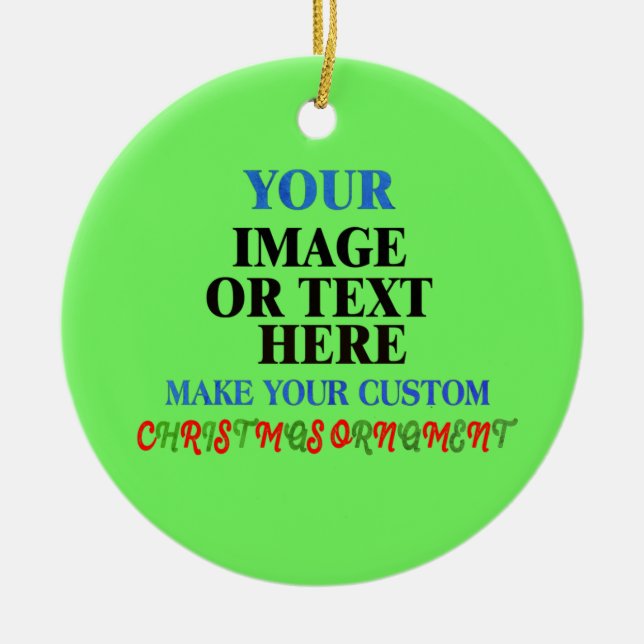 Custom Round Ceramic Ornament - 2-Sided Design (Front)
