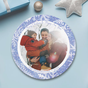 Custom Round Christmas Card with Photo 