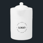 Custom Round Circle Business Logo Minimalist Plain<br><div class="desc">Promote your business with this cool teapot,  featuring custom logo template! Easily add your own logo by clicking on the "personalise" option.</div>