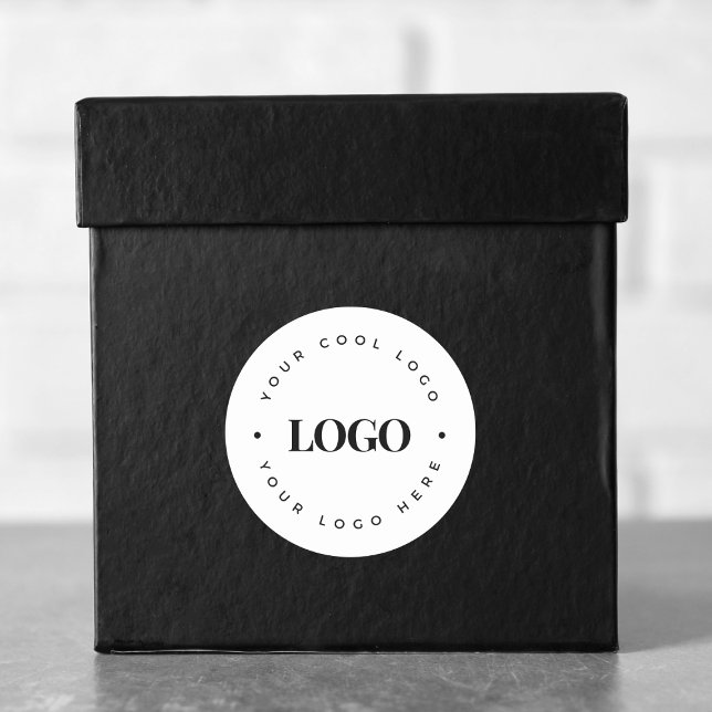 Custom Round Circle Business Logo Minimalist Plain Classic Round Sticker (Creator Uploaded)