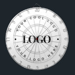 Custom Round Circle Business Logo Minimalist Plain Dartboard<br><div class="desc">Promote your business with this cool dart board,  featuring custom logo template! Easily add your own logo by clicking on the "personalise" option.</div>
