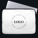 Custom Round Circle Business Logo Minimalist Plain Laptop Sleeve<br><div class="desc">Promote your business with this cool laptop sleeve,  featuring custom logo template! Easily add your own logo by clicking on the "personalise" option.</div>