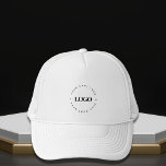 Custom Round Circle Business Logo Minimalist Plain Trucker Hat<br><div class="desc">Promote your business with this cool trucker hat,  featuring custom logo template! Easily add your own logo by clicking on the "personalise" option.</div>