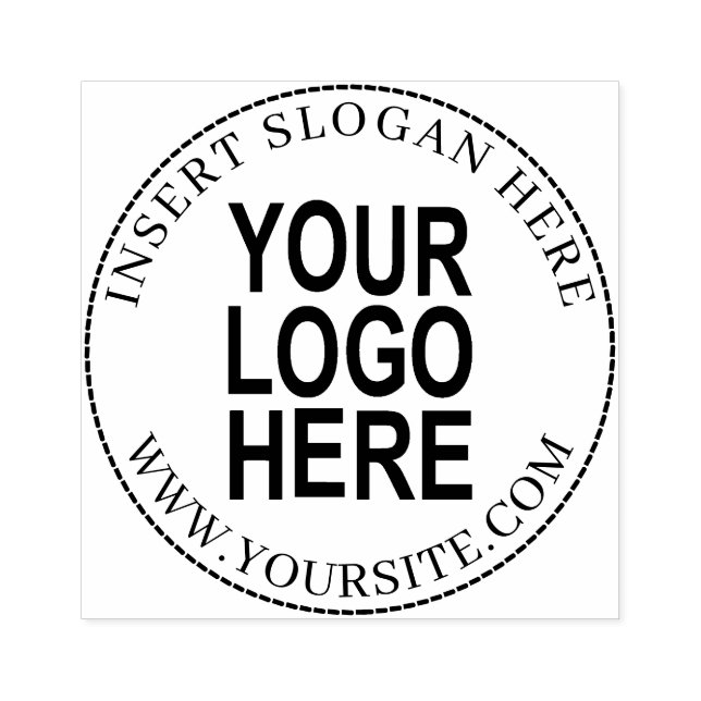 Custom Round Company Logo Rubber Stamp (Imprint)