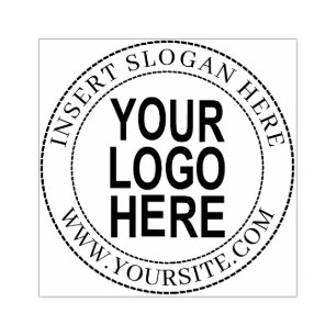 Custom Round Company Logo Rubber Stamp