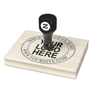 Custom Round Company Logo Rubber Stamp