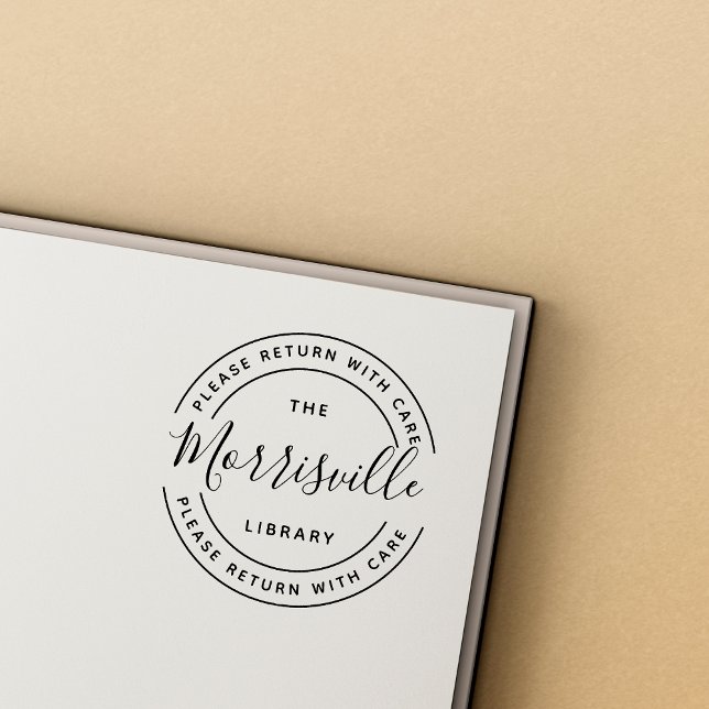 Custom Round From The Library Of Script Name Rubber Stamp (Creator Uploaded)