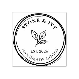 Custom Round Logo Rubber Stamp