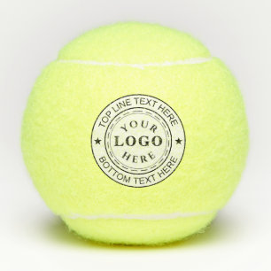 Custom Round Logo Text Branded Tennis Balls Design