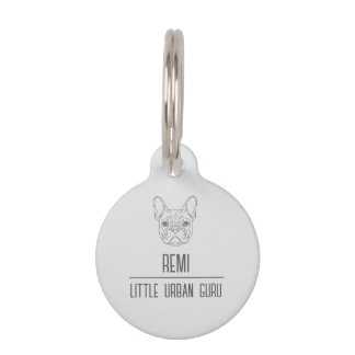 Custom Round Pet Tag – Minimal Dog ID Tag