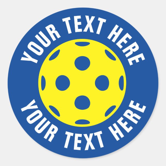 Custom round pickleball tennis stickers (Front)