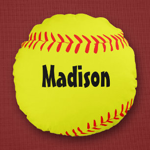 Custom Round Softball Pillow