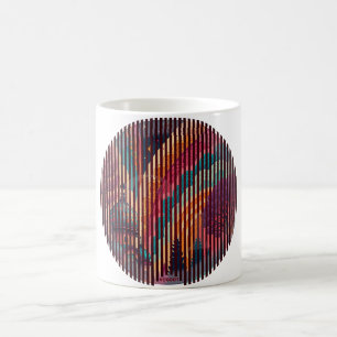 Custom Round Striped Art Mug
