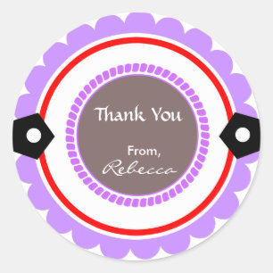 Custom Round Thank You Stickers Gift Tags
