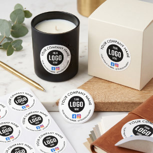 Custom Round Waterproof Business Logo Stickers