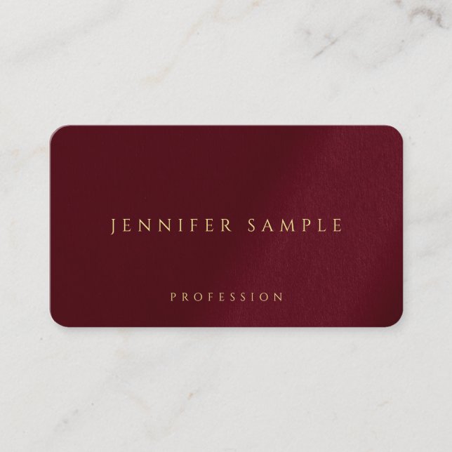Custom Rounded Corner Luxury Signature UV Matte Business Card (Front)