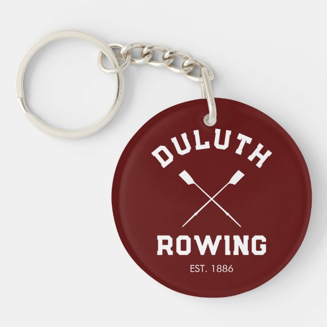 Custom Rowing Classic Round Sticker Key Ring (Front)