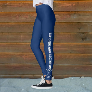 Custom Rowing Club Leggings Rower Name Monogram