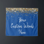 Custom Royal Blue Gold Birthday Party Photo Booth Tapestry<br><div class="desc">sweet 16 backdrop photobooth signage,  daughter quinceanera photobooth for her,  personalised 30th 21st 16th 15th,  personalised 18th 20th welcome sign,  customisable twinkle glitter back drop,  customised banner 25th 40th 50th,  1st anniversary bridal shower baby,  wedding bachelorette weekend trip 35th,  hen do night bach 60th,  sparkle 45th 80th cobalt 55th</div>