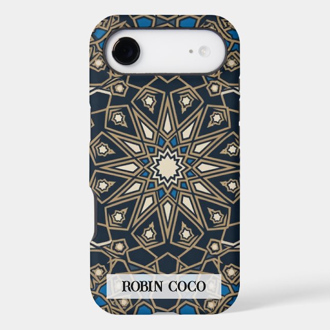 Custom Royal Midnight Gold Geometric Mosaic (Back)