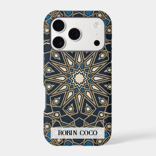 Custom Royal Midnight Gold Geometric Mosaic