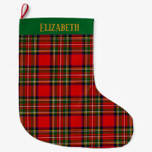 Custom Royal Stewart Clan Tartan Plaid Name