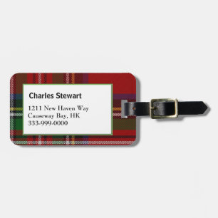 Custom Royal Stewart Tartan Plaid Luggage Tag