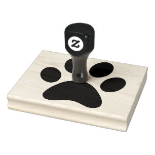 Custom rubber stamp ink large paws 4 inches