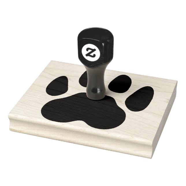 Custom Rubber Stamp Paw Print (Stamp)
