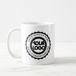 Custom Rubber Stamp with Your Business Logo Coffee Mug