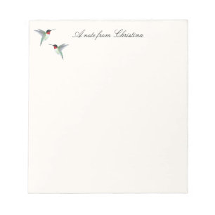 Custom Ruby-throated Hummingbird Notes
