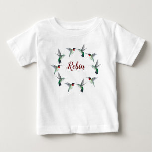 Custom Ruby-throated Hummingbirds Baby T-Shirt