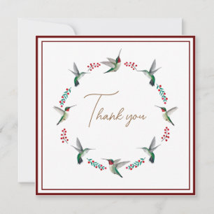 Custom Ruby-throated Hummingbirds Thank You Card