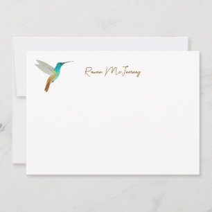 Custom Rufous-tailed Hummingbird Note Card