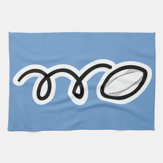 Custom rugby tea towel (Horizontal)