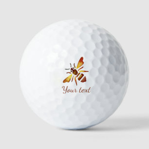 Custom Rustic bee rusty brown yellow antique Golf Balls