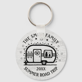 Custom Rustic Camping Camper Trailer Rv Lifestyle Key Ring