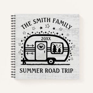 Custom Rustic Camping Camper Trailer Rv Lifestyle Notebook