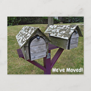 Custom Rustic Change of Address Moved Postcards