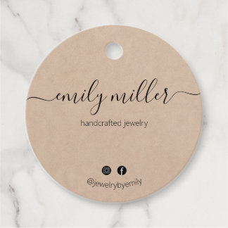 Custom Rustic Elegant Calligraphy Script Hang Tag