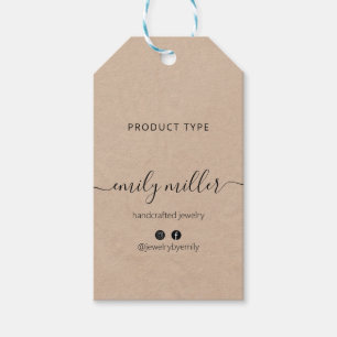 Custom Rustic Elegant Calligraphy Script Hang Tag