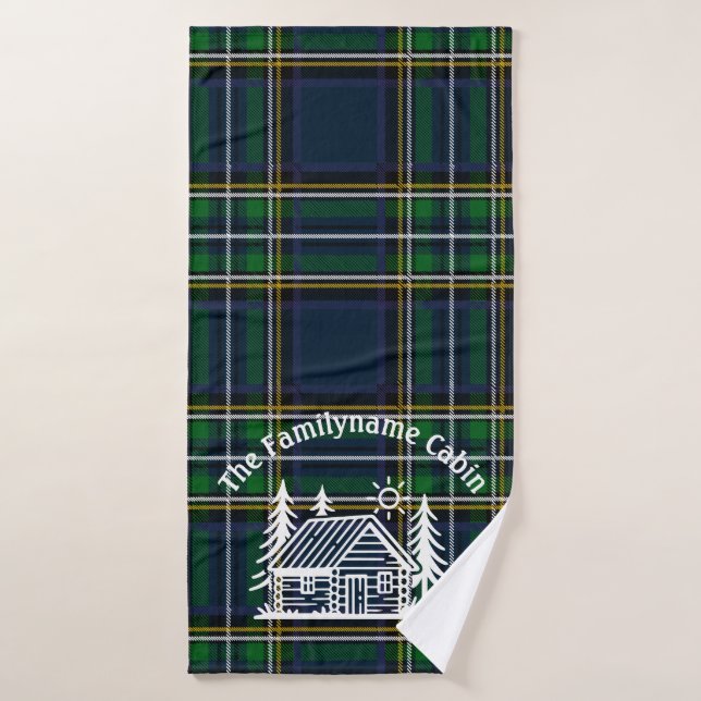 Custom Rustic Family Cabin Bath Towel (Bath Towel)