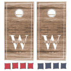 Custom Rustic Farmhouse Family Monogram Name Wood