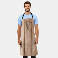 Custom Rustic Monogram Family Name Wood Buck